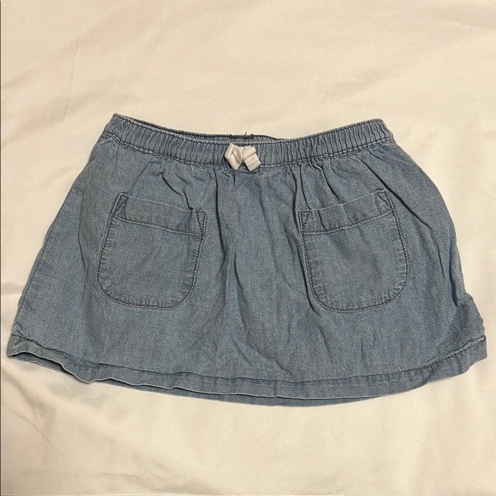 Carter's Blue Chambray Skort- Skirt with built in bloomers 24 Months